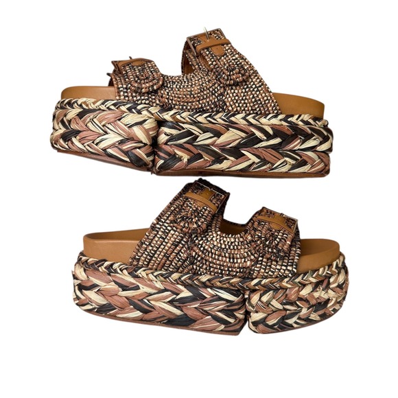 Robert Clergerie Paris Quinie4 platform raffia sandal - Picture 6 of 8